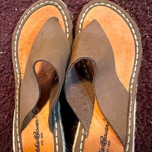 Eddie Bauer genuine leather espadrilles